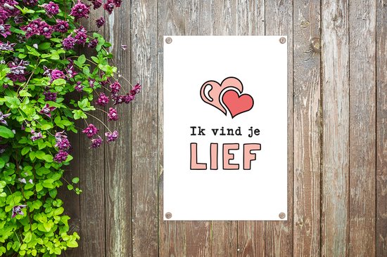 Tuinposters buiten Quotes - Ik vind je lief - Mannen - Vrouwen - Liefde
