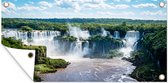 Tuinposter Iguaçu watervallen - 80x40 cm - Wanddecoratie Buiten - Tuinposter - Tuindoek - Schuttingposter - Tuinschilderij