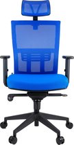 Bol.com MaxxHome Luxe Mesh Ergonomische Bureaustoel - High-end - Blauw aanbieding