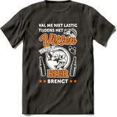 Val Me Niet Lastig Tijdens Het Vissen T-Shirt | Oranje | Grappig Verjaardag Vis Hobby Cadeau Shirt | Dames - Heren - Unisex | Tshirt Hengelsport Kleding Kado - Donker Grijs - L