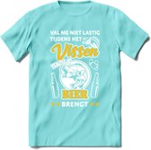 Val Me Niet Lastig Tijdens Het Vissen T-Shirt | Geel | Grappig Verjaardag Vis Hobby Cadeau Shirt | Dames - Heren - Unisex | Tshirt Hengelsport Kleding Kado - Licht Blauw - XXL