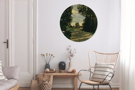 Wall Circle - Indoor Wall Circle - Le chemin de la ferme Saint Simon - Tableau de Claude Monet - ⌀ 90 cm - Décoration murale - Peintures Ronds