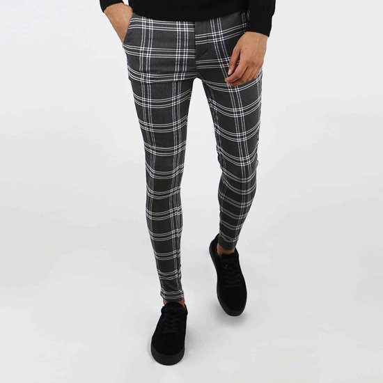 Chino homme carreaux sale