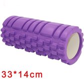 Foamroller Paars - 33x14 cm - Triggerpoint Masage - Yoga - Fitnesss - Thuis