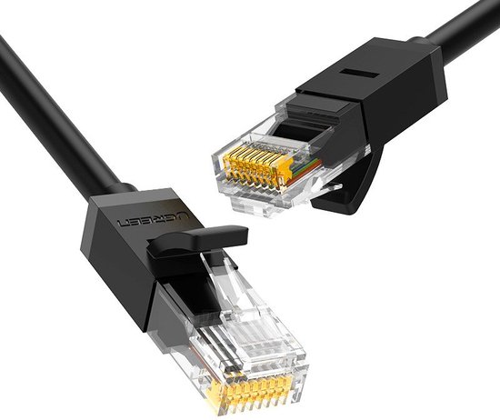 Câble réseau arrondi UGREEN internet RJ45, câble internet Cat.6, UTP, 3m  (noir) | bol