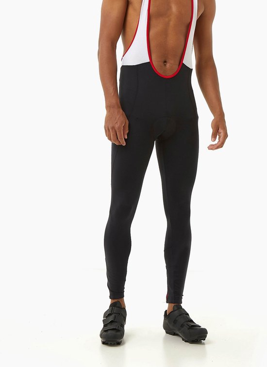 Inq Padded Winter Bib Fietsbroek Zwart Heren - Maat L