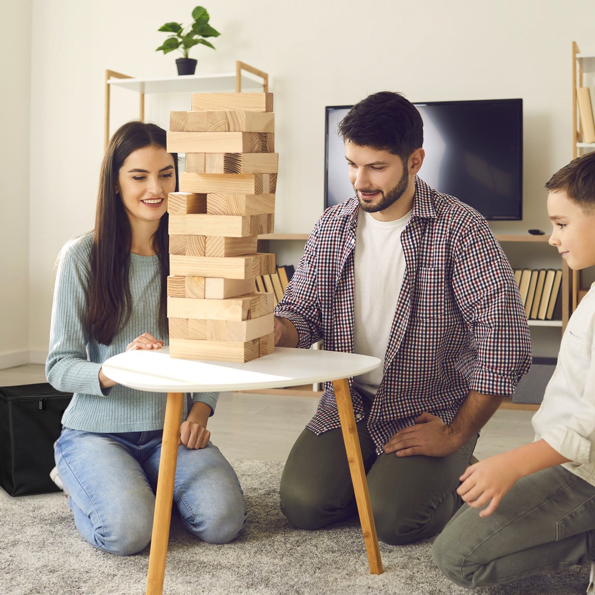 XL Jenga - Houten vallende toren te huur bij Barnie's