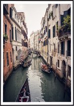 Poster van een kanaal in Venetië - 13x18 cm