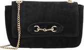 Charm London Suède Schoudertas Gold Chain Elisa Zwart