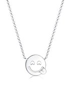 Elli Halsketting Smiley Icon Emoji 925 Sterling Zilver