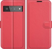 Google Pixel 6 Pro Hoesje - Mobigear - Classic Serie - Kunstlederen Bookcase - Rood - Hoesje Geschikt Voor Google Pixel 6 Pro