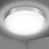 Plafondlamp - Fitting IP54 - Waterdicht - Natuurlijk Wit - Equivalente Ronde Verzonken Plafondverlichting voor Keuken Woonkamer Slaapkamer en Hal