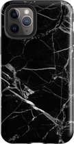 Backcover Marmerlook Hoesje iPhone 11 Pro Max Zwart - Telefoonhoesje - Smartphonehoesje - Zonder Screen Protector