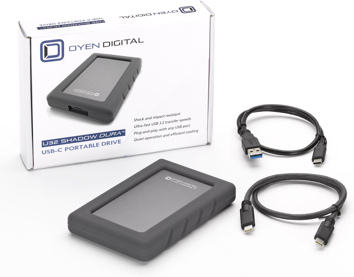 Oyen Digital U32 Shadow Dura | 2 To | USB-C 3.1| Disque dur portable |  bol.com