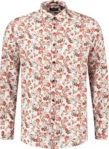 Dstrezzed - Overhemd Painted Flower Rood - XXL - Heren - Regular-fit
