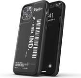 Diesel Moulded Case Core Barcode Graphic PC en TPU logo hoesje voor iPhone 12 Pro Max - zwart