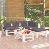 Decoways - 6-delige Loungeset met kussens pallet grenenhout