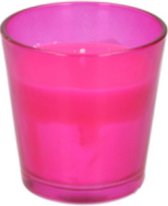 Citronella kaars in glazen pot Roze
