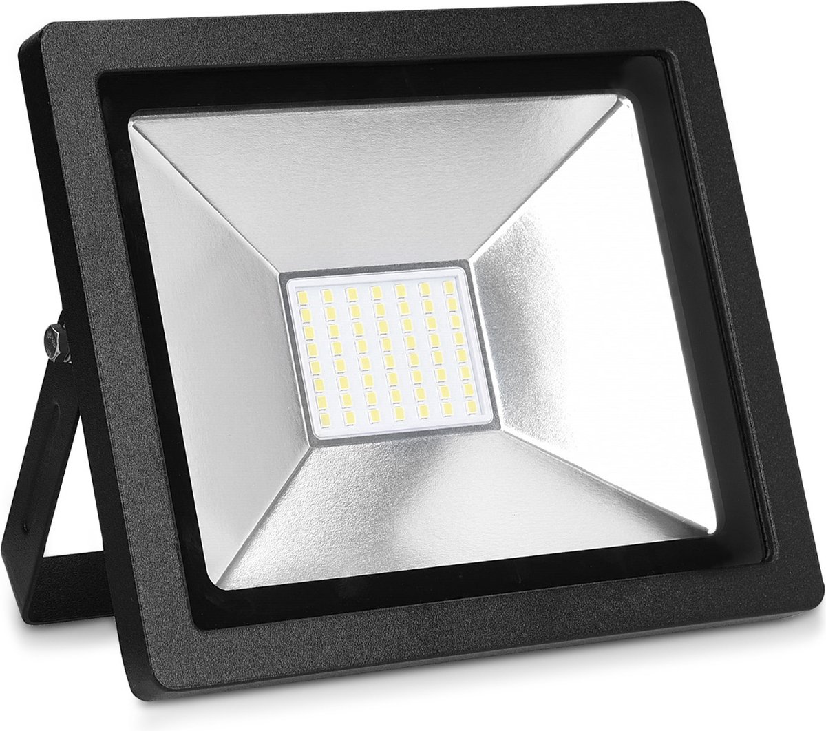 kwmobile LED schijnwerper 30 Watt - Krachtige LED bouwlamp van 2100 Lumen met 50 cm snoer - IP65 stofdicht en spatwaterbestendig - Zwart