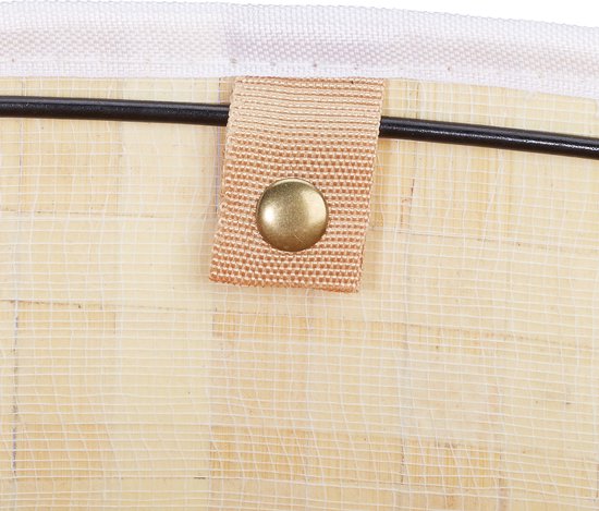 relaxdays 2 x panier à linge bambou - paniers à linge avec couvercle - 63 L - panier à linge d'angle - naturel