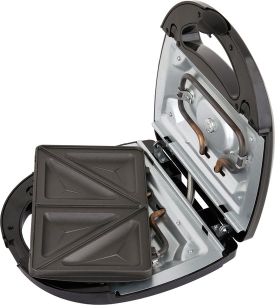 LUND professional 3 in 1 contactgrill wafelijzer en tosti ijzer - Tosti apparaat - Grillplaten - Wafelplaten - Klassiek model - 760W - Zwart / zilver — afbeelding 3