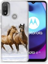 Smartphone hoesje Motorola Moto E20 | E40 TPU Case Paarden