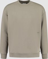 Purewhite -  Heren Relaxed Fit   Sweater  - Bruin - Maat XS