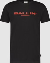 Ballin Amsterdam -  Heren Slim Fit   T-shirt  - Zwart - Maat M
