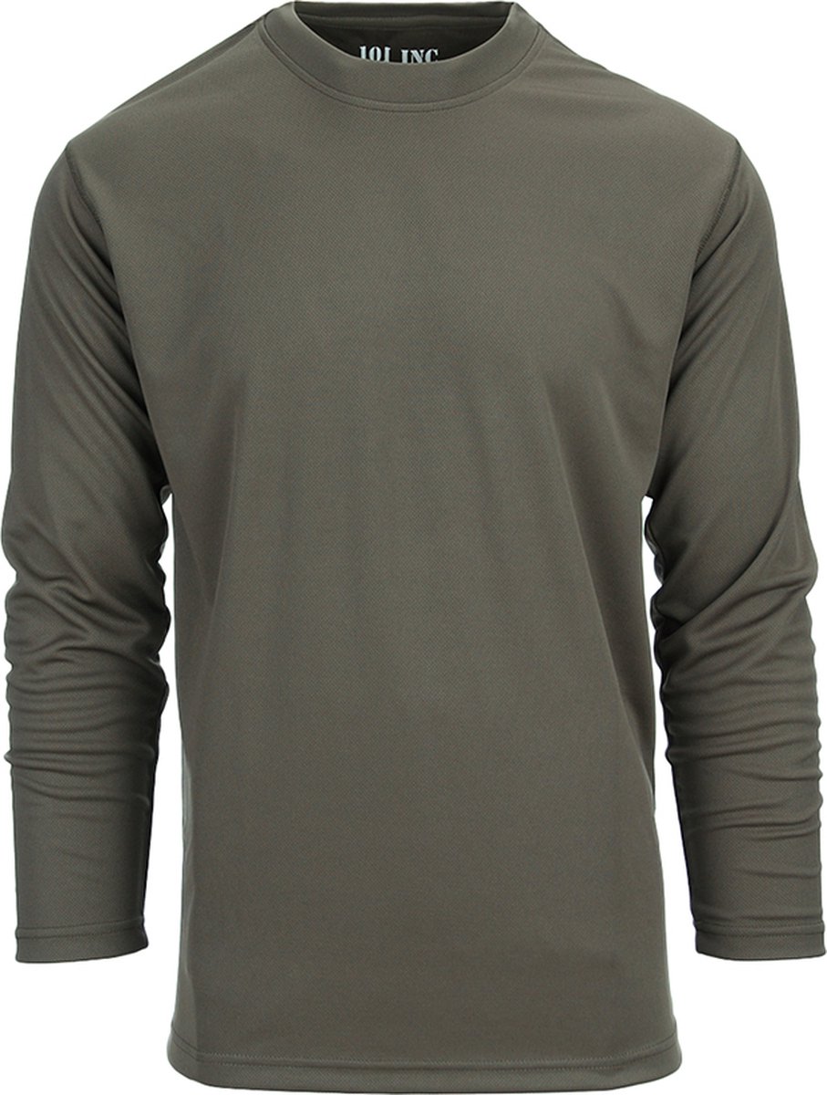 101 INC - Tactical t-shirt Quick Dry long sleeve (kleur: Groen / maat: M)