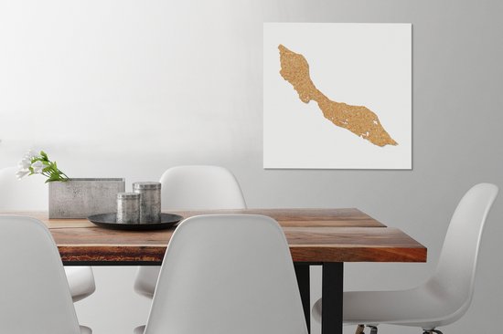 Une illustration de Curaçao de toile de liège 50x50 cm - Tirage photo sur toile (Décoration murale salon / chambre)