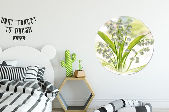 Wall Circle - Wall Circle Indoor - Une composition créative du Muguet - ⌀ 90 cm - Décoration murale - Peintures Ronds