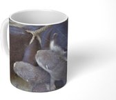 Mok - Koffiemok - Otter met jongen - Mokken - 350 ML - Beker - Koffiemokken - Theemok