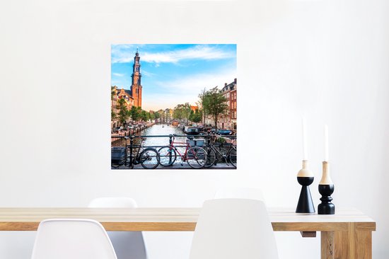 Affiche Canal à Amsterdam - 50x50 cm