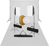 Everest Fotostudioset met softboxlampen, achtergrond en reflector