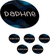 Onderzetters voor glazen - Rond - Daphne - Pastel - Meisje - 10x10 cm - Glasonderzetters - 6 stuks