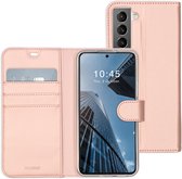 Accezz Hoesje Geschikt voor Samsung Galaxy S22 Plus Hoesje Met Pasjeshouder - Accezz Wallet Softcase Bookcase - Rosé Goud