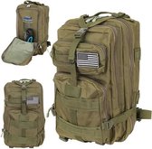 Tactical Backpack Groen– Outdoor Militaire Leger Rugzak Heren – Rugtas Waterdicht voor o.a. Camping – Dagrugzak 35 liter