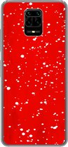 Geschikt voor Xiaomi Redmi Note 10 Lite hoesje - Stippen - Rood - Paddenstoel - Siliconen Telefoonhoesje