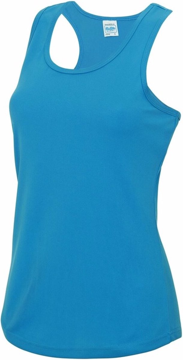 AWDis sport singlet voor dames - blauw - mouwloos shirtje - polyester - lucht doorlatend - snel drogend L