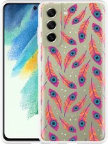 Hoesje Geschikt voor Samsung Galaxy S21 FE Feather Art