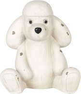 Decoratie Beeld Hond 14*12*16 cm Wit Kunststof Decoratief Figuur Decoratieve Accessoires Woonaccessoires