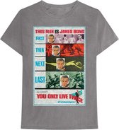 James Bond Heren Tshirt -XL- You Only Live Twice Grijs