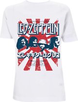 Led Zeppelin Heren Tshirt -L- Japanese Burst Wit
