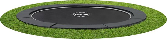 Etan® PremiumFlat Trampoline - ø 305 cm / 10ft - Grijs - Rond - Volledig Gelijkvloers - Inground Trampoline - Max. Gebruikersgewicht 150 kg