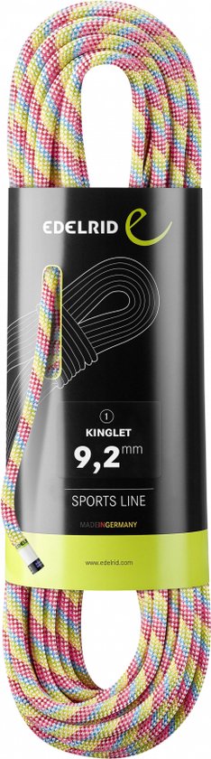Edelrid Kinglet 9.2 corde d'escalade avec motif canne en bonbon 50M