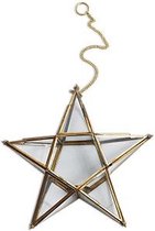 Nkuku Antique Brass Glass Star