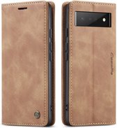 Google Pixel 6 Pro hoesje - Wallet Case - Bruin - Caseme