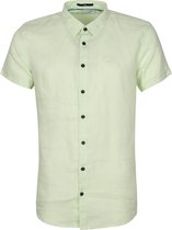 No-Excess - KM Overhemd Linnen Limoengroen - XL - Heren - Modern-fit