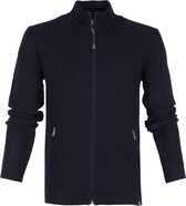 Brax - Style John Vest Zip Donkerblauw - 60 - Modern-fit