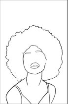 Walljar - Afro - Muurdecoratie - Poster met lijst